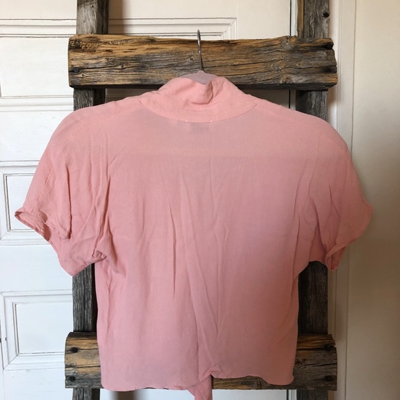 WILFRED FREE Pink Front-Tie Blouse - Picture 5 of 9